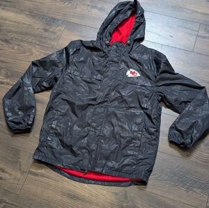 NFL Black Camo CHIEFS Football Windbreaker‎ Jacket Size Medium